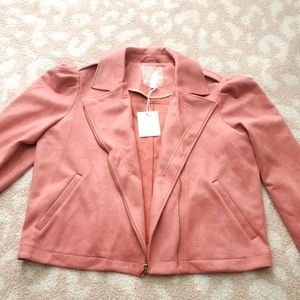 LC Lauren Conrad Moto Jacket | Pink Jacket | Size Large